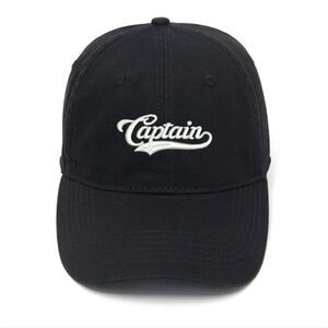 Captain's Crest: Velcro Hat, Embroidered Nautical Elegance for Maritime Enthusia
